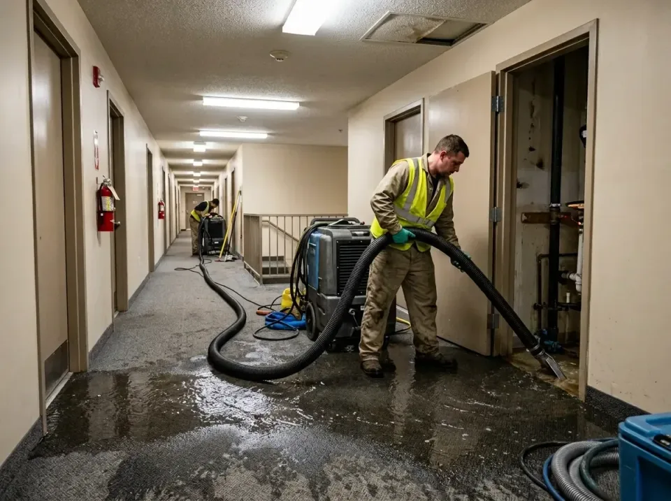 multi-unit-apartment-hallway-f-005 — frequently asked questions, Emergency Burst Pipe Water Extraction & Removal in New Elle…